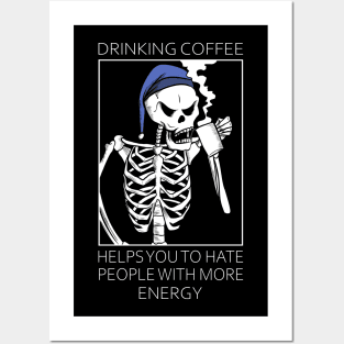 Drinking coffee Posters and Art